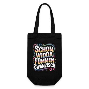 Already Widda Fümmen Zwanzisch 50th birthday - Gift Bag for Bottles - black - Front