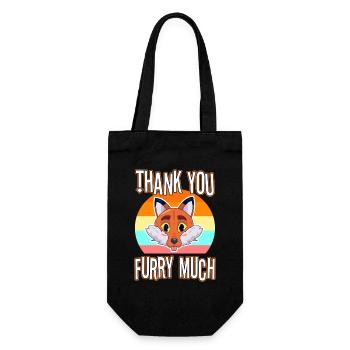 Thank you furry much - Geschenkbeutel für Flaschen - Schwarz - Vorne