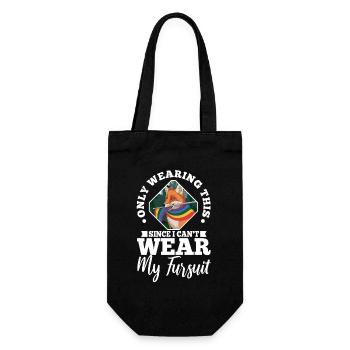 Only Wearing This Since I Can't Wear My Fursuit - Gift Bag for Bottles - black - Front