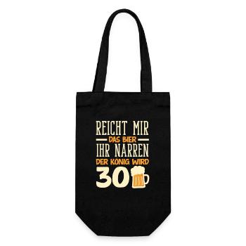Funny 30th birthday gift - Gift Bag for Bottles - black - Front