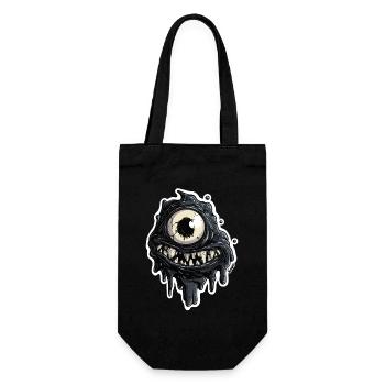 Black Monster Slime Eye - Gift Bag for Bottles - black - Front