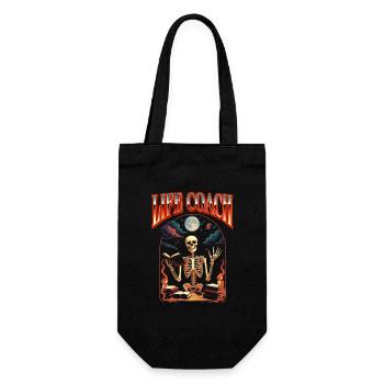 Life Coach Motivational Speaker Tarot Halloween - Gift Bag for Bottles - black - Front