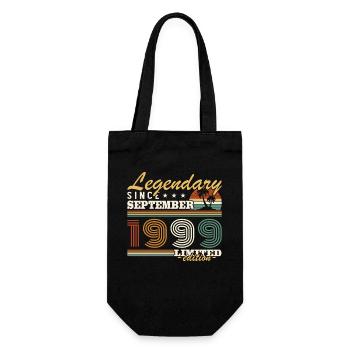 September 1999 Vintage Retro Geburtstagsgeschenk - Geschenkbeutel für Flaschen - Schwarz - Vorne
