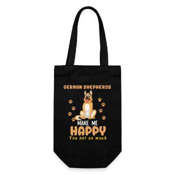 German Shepherd Happiness - Gift Bag for Bottles - black - Front