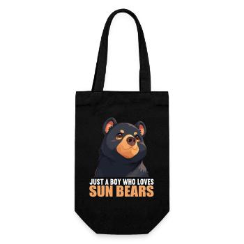 Sun Bear Malaienbär - Geschenkbeutel für Flaschen - Schwarz - Vorne
