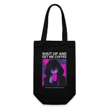 Shut Up And Get Me Coffee Anime Coffee Phonk Music - Gift Bag for Bottles - black - Front
