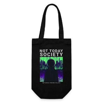 Pas aujourd’hui Société Streetwear style Phonk motif - Sac à bouteille - noir - Devant