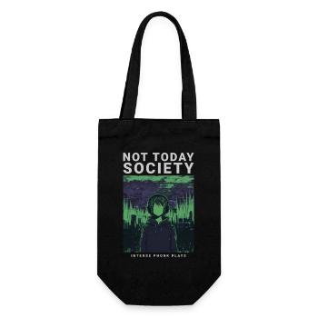 Not Today Society Phonk Music Aesthetic Edgy - Gift Bag for Bottles - black - Front