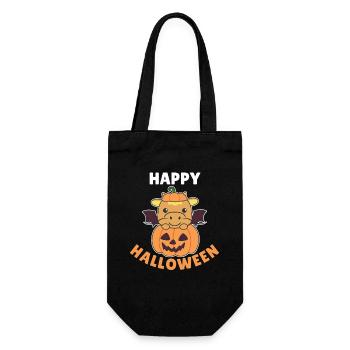 Dragon Happy Halloween Pumpkin Bat Costume - Gift Bag for Bottles - black - Front