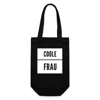 Cool woman - Gift Bag for Bottles - black - Front