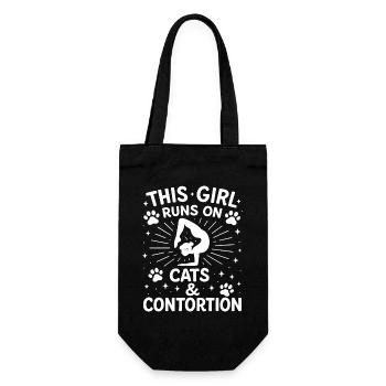 Cette fille court sur les chats et le yoga de contorsion - Sac à bouteille - noir - Devant
