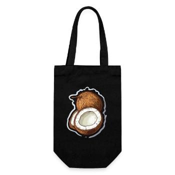 Kokosnuss Coconut - Geschenkbeutel für Flaschen - Schwarz - Vorne