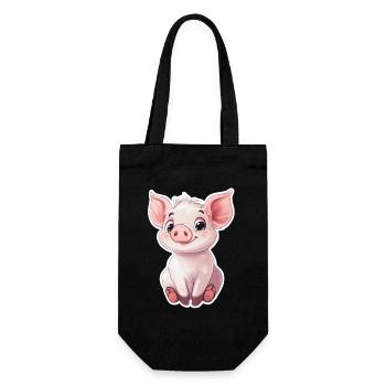 Porc Porcelet - Sac à bouteille - noir - Devant