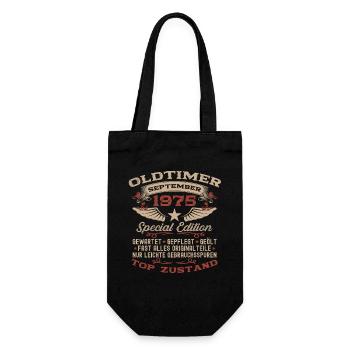 Cadeau d'anniversaire pour les 50 ans d'une voiture ancienne, septembre 1975 - Sac à bouteille - noir - Devant