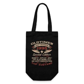 30th birthday gift vintage car September 1995 - Gift Bag for Bottles - black - Front