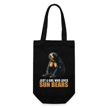 Sun Bear Malaienbär - Geschenkbeutel für Flaschen - Schwarz - Vorne