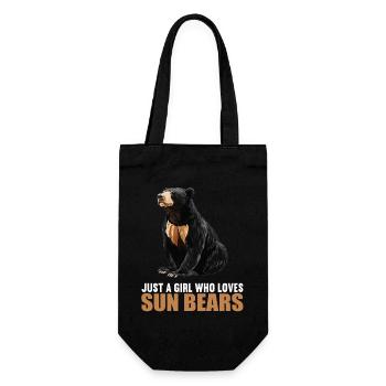 Sun Bear Malaienbär - Geschenkbeutel für Flaschen - Schwarz - Vorne