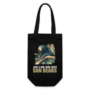 Sun Bear Malaienbär - Geschenkbeutel für Flaschen - Schwarz - Vorne