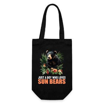 Sun Bear Malaienbär - Geschenkbeutel für Flaschen - Schwarz - Vorne
