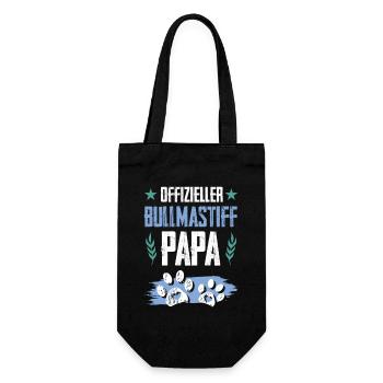 bullmastiff hunde papa - Geschenkbeutel für Flaschen - Schwarz - Vorne