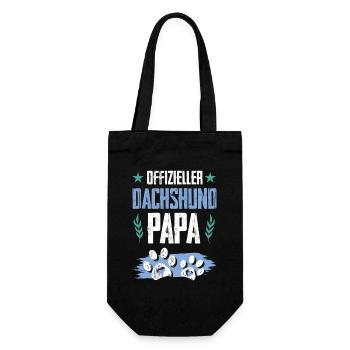 dachshund dachshund dogs dad - Gift Bag for Bottles - black - Front