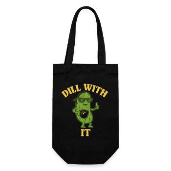 Dill With It – Concombre frais avec café - Sac à bouteille - noir - Devant