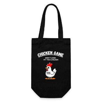 Lustig Chicken Game Huhn Lachen Party Spaß Gamer - Geschenkbeutel für Flaschen - Schwarz - Vorne