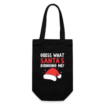 Baby shower Christmas expectant parents - Gift Bag for Bottles - black - Front