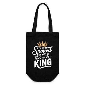 Pas gâté, ma femme me traite comme un roi - Sac à bouteille - noir - Devant