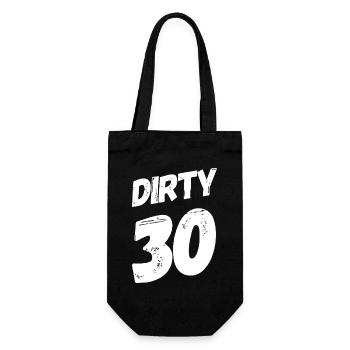 Dirty 30 30th Birthday - Gift Bag for Bottles - black - Front