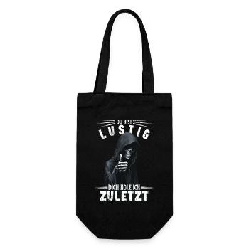 Grim Reaper Saying You're Funny Skull Motif - Gift Bag for Bottles - black - Front