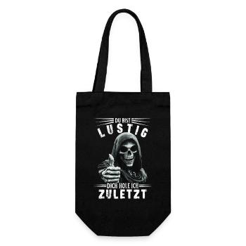 Skull Grim Reaper You are funny saying motif - Gift Bag for Bottles - black - Front