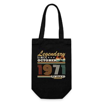 Octobre 1971 Vinatge Retro Cadeau Anniversaire - Sac à bouteille - noir - Devant