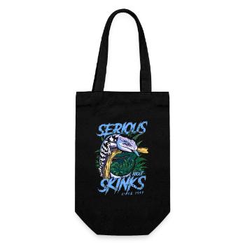 Serious About Blue Tongue Skinks Since 1944 - Gift Bag for Bottles - black - Front