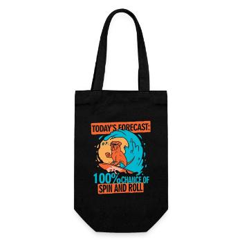 Bodyboarding Bodyboarder Spin And Roll - Gift Bag for Bottles - black - Front
