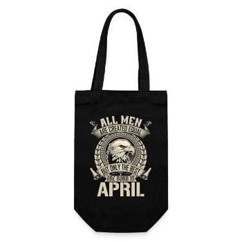 Eagle Pride April Birth Month Design - Gift Bag for Bottles - black - Front