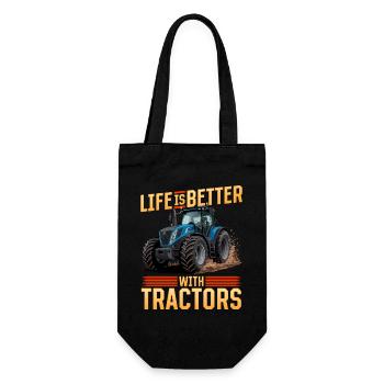 Tractor Kids Farm Lifestyle - Geschenkbeutel für Flaschen - Schwarz - Vorne