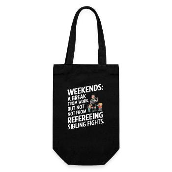 Weekend Sibling Reference Shirt - Gift Bag for Bottles - black - Front
