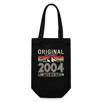 21st birthday Original September 2004 - Gift Bag for Bottles - black - Front