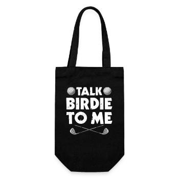Talk birdie to me Golfer Golf Golfing - Gift Bag for Bottles - black - Front