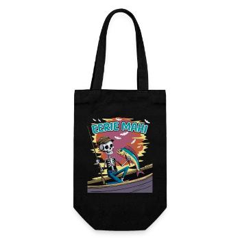 Creative skeleton angler dolphinfish Mahimahi - Gift Bag for Bottles - black - Front