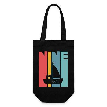 Voilier du 9e anniversaire - Sac à bouteille - noir - Devant