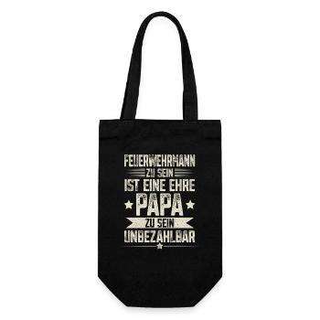 Firefighter Dad - Gift Bag for Bottles - black - Front