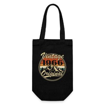 1966 Vintage Retro Geburtstagsgeschenk - Geschenkbeutel für Flaschen - Schwarz - Vorne