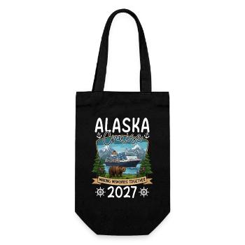 Alaska Cruise Souvenir Design - Gift Bag for Bottles - black - Front