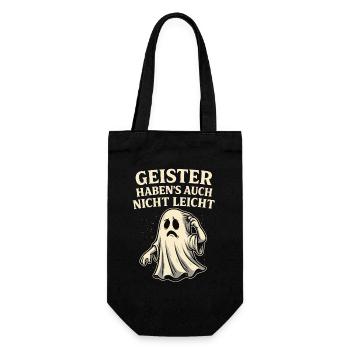 Spooky saying for ghost lovers - Gift Bag for Bottles - black - Front