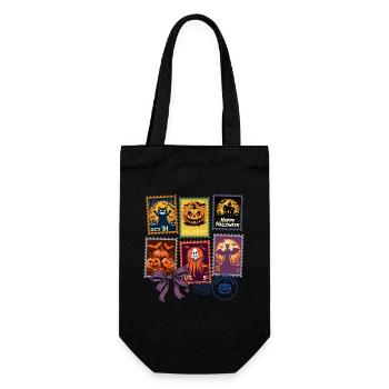 Halloween Stamp Figures – Spooky Season - Gift Bag for Bottles - black - Front