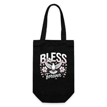 Forever Dove Floral Christian Streetwear - Geschenkbeutel für Flaschen - Schwarz - Vorne