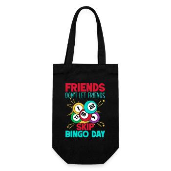 Bingo Game Friends Don´t Let Skip Bingo - Geschenkbeutel für Flaschen - Schwarz - Vorne