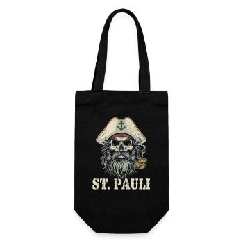St.Pauli Kiez Hamburg Totenkopf Sankt Pauli - Gift Bag for Bottles - black - Front